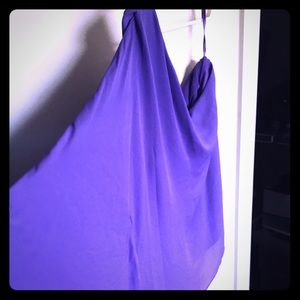 Ralph Lauren off the should purple top